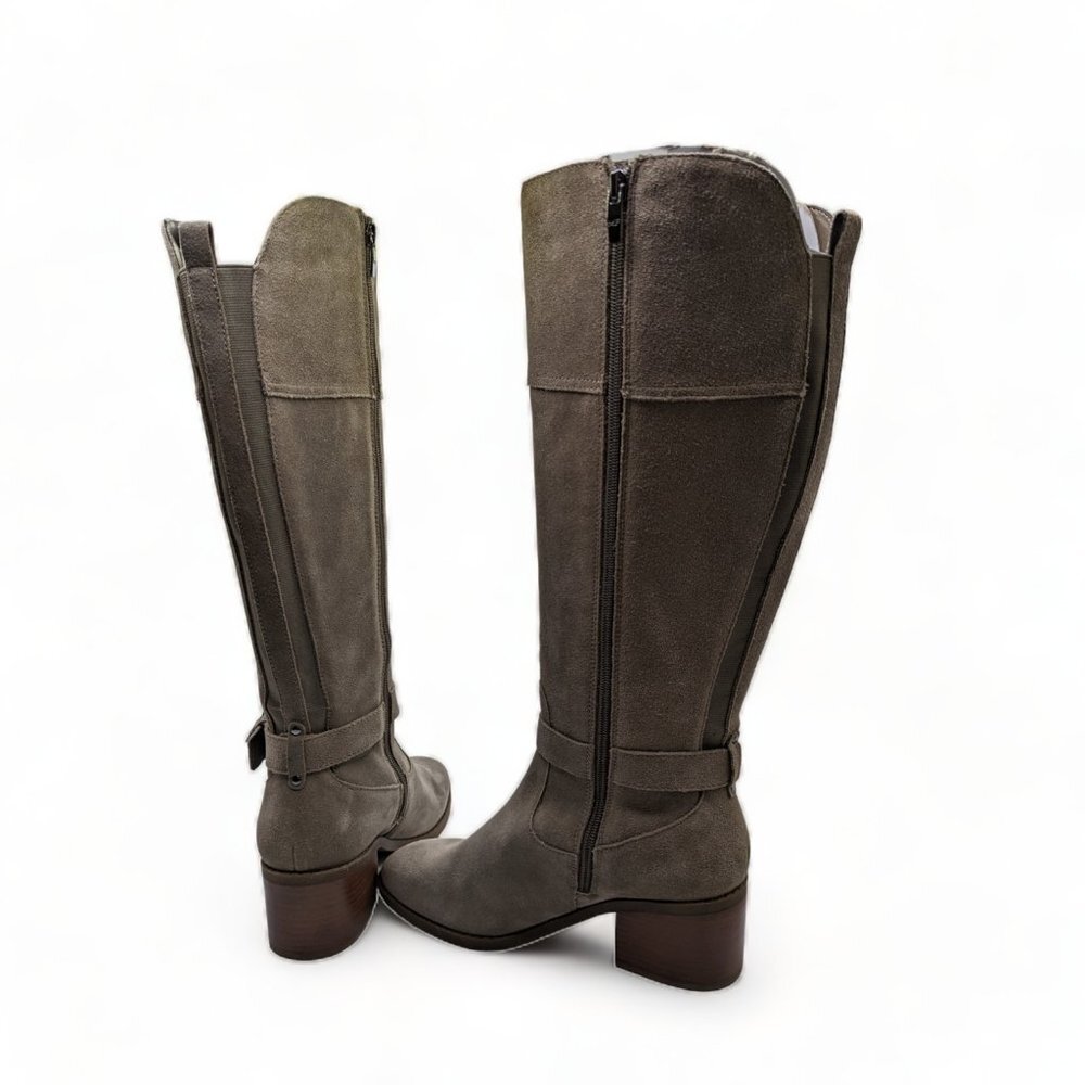 Marc Fisher Womens Calf Suede Tall Shaft $191 Gray Size 7.5 Wide - Picture 5 of 14